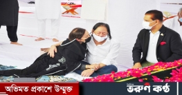 জয়নুল হক সিকদারের চেহলামে শোকাহত রন হক সিকদার ও লিসা হক সিকদার