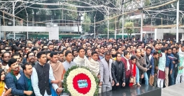 বঙ্গবন্ধুর প্রতিকৃতিতে ছাত্রলীগের শ্রদ্ধা বঙ্গবন্ধুর প্রতিকৃতিতে ছাত্রলীগের শ্রদ্ধা