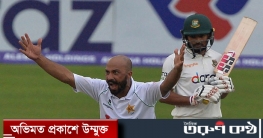 সাজিদ ঘূর্ণিতে ফলোঅনের শঙ্কায় বাংলাদেশ