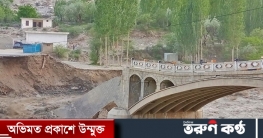 পাকিস্তানে পানির তোড়ে ধসে পড়ল সেতু