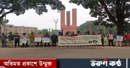 ফিলিস্তিনের পক্ষে জাবি ছাত্র ইউনিয়নের সংহতি সমাবেশ