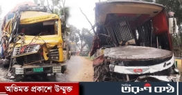 নাটোরে বাস-ট্রাকের মুখোমুখি সংঘর্ষে আহত ১০