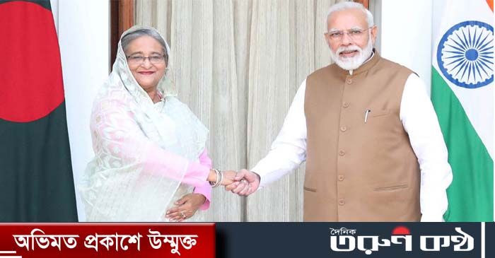 বাংলাদেশের প্রধানমন্ত্রী শেখ হাসিনা ও ভারতের প্রধানমন্ত্রী নরেন্দ্র মোদি বাংলাদেশের প্রধানমন্ত্রী শেখ হাসিনা ও ভারতের প্রধানমন্ত্রী নরেন্দ্র মোদি