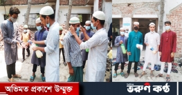 লাকসাম পৌরসভা ছাত্রলীগ সহ সভাপতির মাস্ক ও জীবাণুনাশক বিতরণ