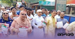 তিতাসে বিএনপি নেতা মো. সালাউদ্দিন সরকারের লিফলেট বিতরণ