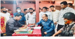 জাফলংয়ে টাস্কফোর্সের অভিযানে ১৭শ` বস্তা মটর ডাল জব্দ