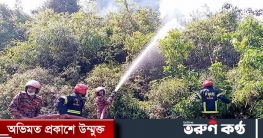 লাউয়াছড়া জাতীয় উদ্যান সংলগ্ন বনে আগুন