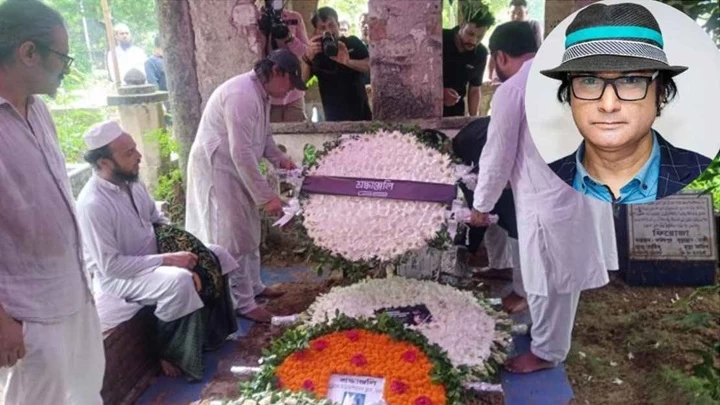 বাবার কবরে চিরঘুমে ঘুমালেন শাফিন আহমেদ